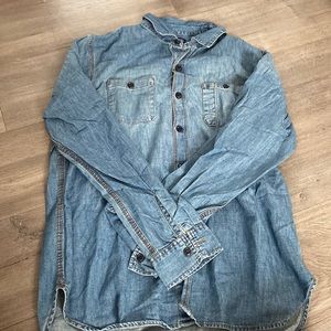 GAP Light Blue Denim Button-Down Shirt